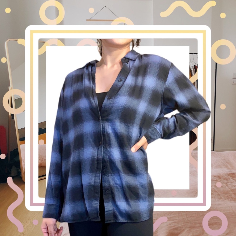uniqlo plaid button up